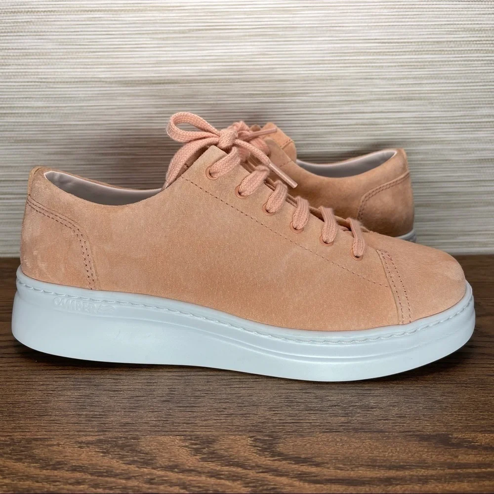 Camper Runner Up Sneakers in Light Pink Nubuck Leather Size 8 EU38